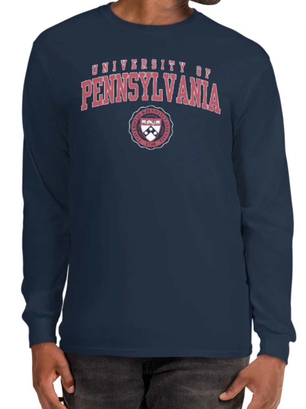University Of Pennsylvania LongSleeve TShirt Crest Logo size 2XL UPenn offficial